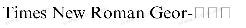Times New Roman Geor字体转换